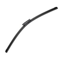 Flat Wiper Blade - Rubber, 24 Inches | Silent, Streak-free Performance In All Weather Conditions, Modern Black Design