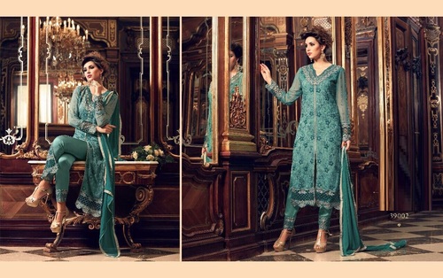 Teal Indian Georgette Salwar Kameez Online