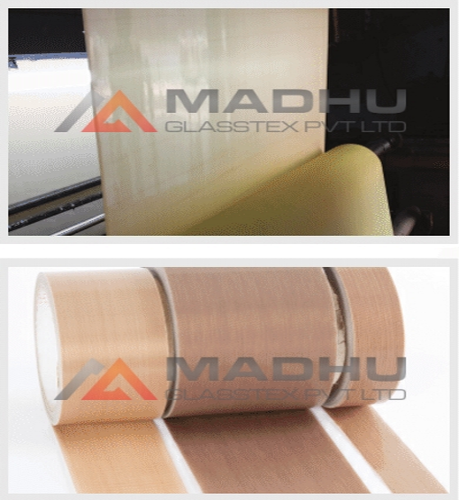 PTFE Coated Glass Fabric Adhesive Tape - 0.13mm - 0.32mm Thickness, High Temperature Resistance, Non-Stick Quality, Chemical Proof, Wide 10mm to 1520mm, Length Options Include 10m & 30m Rolls