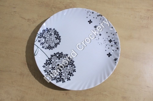 Diamond King 34 PCS Dinner Set - Melamine, White, Floral Design | Durable, Stylish, Microwave and Dishwasher Safe