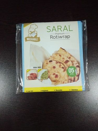 Premium Roti Wrap - Fabric, 13x12 Inch, Blue | Anti-Bacterial, Reusable, Odorless, Super Absorbent, Eco-Friendly, Microwave Safe, Hygienic