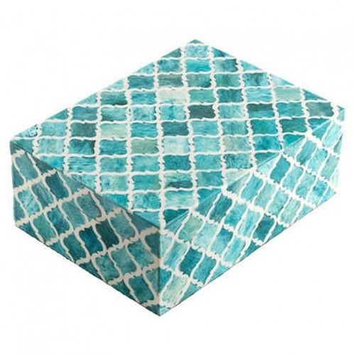 Bone Inlay Sea Green Jewelry Box