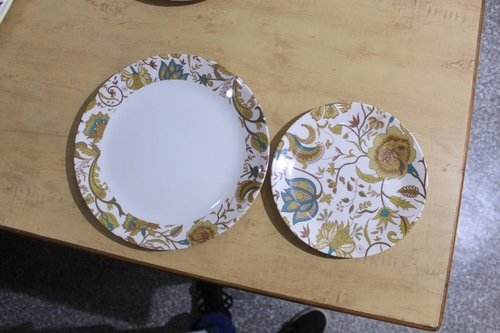 34 PCS Designer Dinner Set - Ceramic, Varying Sizes | Floral Pattern, Elegant Design, Dishwasher, Microwave Compatible