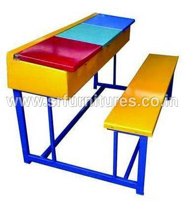 Colorful Bench - Leather Material, European Style, Easy to Clean | Non-Folding Design, Machine Cut Precision