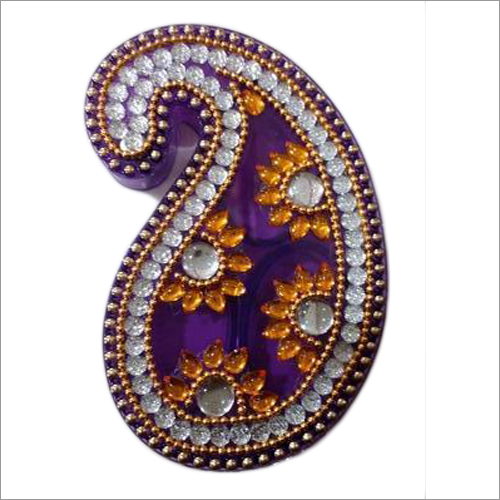 Door Toran - Beads & Wood, 10x7 Inches, Purple | Stylish Paisley Design with Attractive Embellishments, Durable Material, Easy to Hang