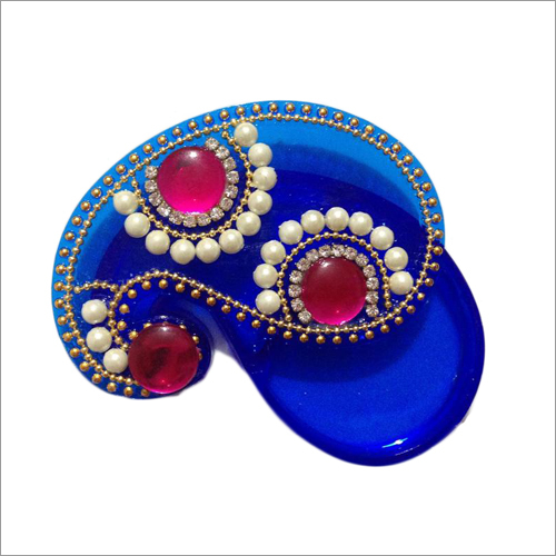 Door Toran - Plastic and Beads, 10x5x2 cm, Blue | Elegant Floral Design, Glossy Finish, Durable, Easy to Hang