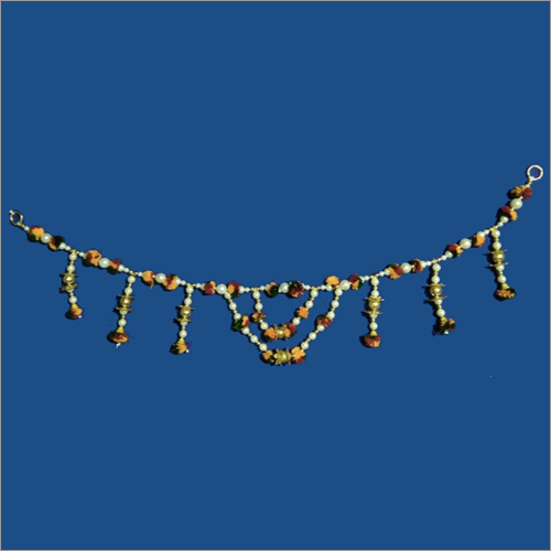 Door Toran - Beads and Thread, 30x15 cm, Multicolor | Elegant Design, Durable, Easy to Hang, V-Shape
