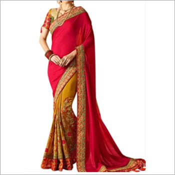 Pink And Multi Color Banglori Silk Saree