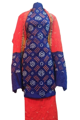 Party Wear Bandhani Dress Material Wholesaler