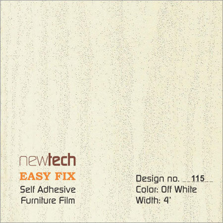 Off White Self Adhesive Interior Film Hardness: Soft