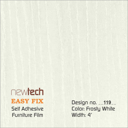 Frosty White Self Adhesive Interior Film Hardness: Soft