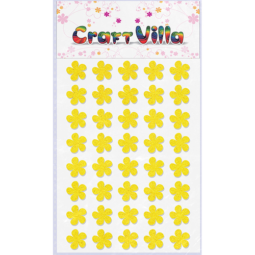Craft Villa Small Card Flower Glitter Sticker