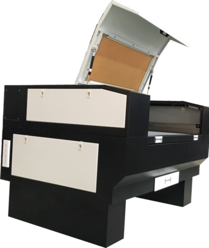 Double Head Laser Cutting Machine - Acrylic Paper Plastic Plywood Leather | 4x3 Cutting Area Black Color CO2 Laser Automatic High Efficiency