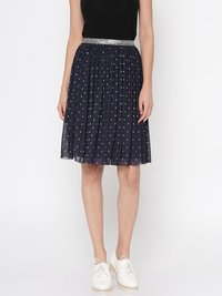Knee Length Skirts - Silk Fabric, Printed Pattern | Stylish Western Dress For Versatile Everyday Wear