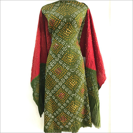 Bandhani Print Dress Material