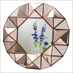 Round Glass Wall Mirror