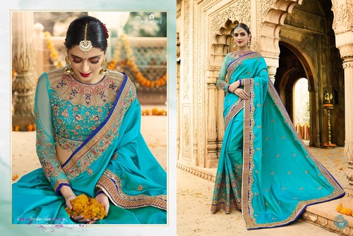 Banglroi Silk Green Party Wear Saree