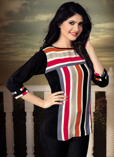 Printed Ladies Multicoloured Lining Tops