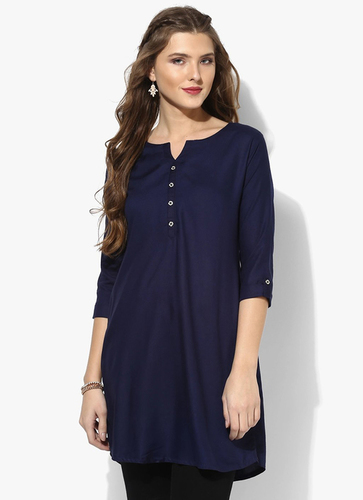 Ladies Navy Blue Kurti Tops