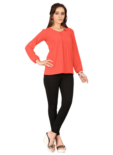 Casual Ladies Plain 3/4 Sleeve Tops