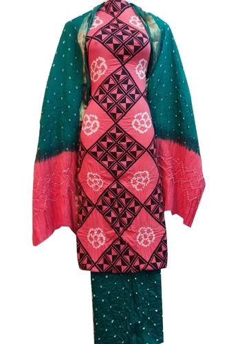 Printed Bandhani Unstitched Salwar Suit By MOHAMMAD ARIF IBRAHIM