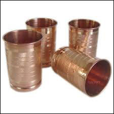 Copper Glass With Silver Touch