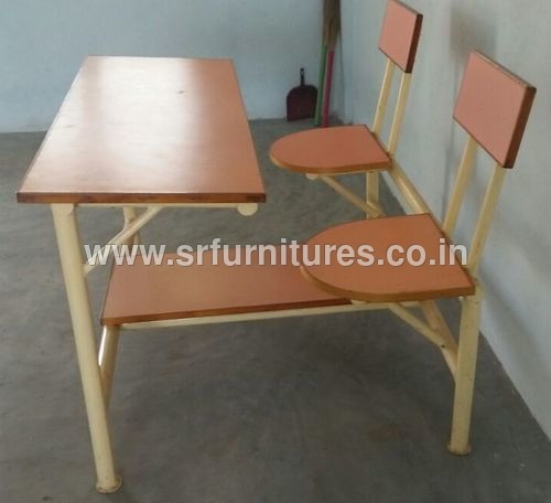 Easy To Clean School Dual Chairs With Desk