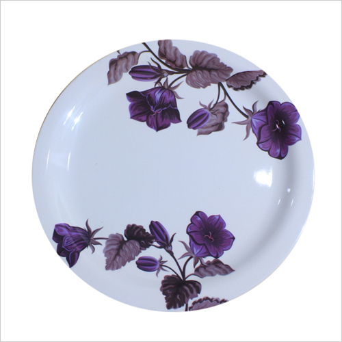 Diamond Florence Double Coating 40 Pcs Dinner Set - Melamine, 10 Inch, Purple Floral, Double Coated | Durable, Microwave & Dishwasher Safe, Stain Resistant