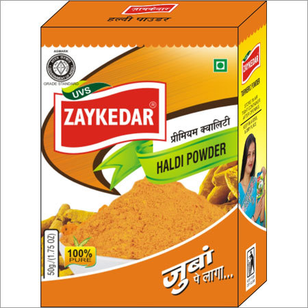 Haldi Powder - Cardboard Box, 10x5x2 cm, Orange | Pure Turmeric, Rich Aroma, Natural Color, Sealed, Ground, 12 Months Shelf Life, 100g
