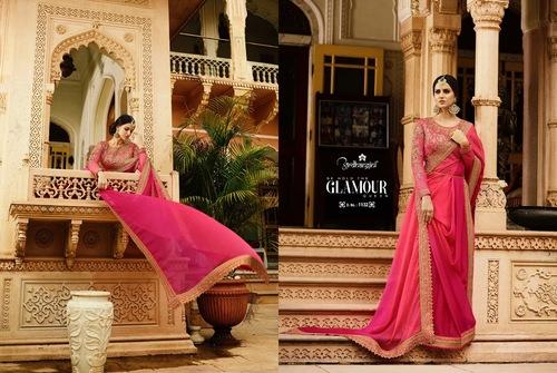 Red Designer Saree For Party