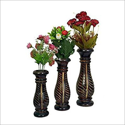 Wooden Flower Pot By Agronicrafts Exports