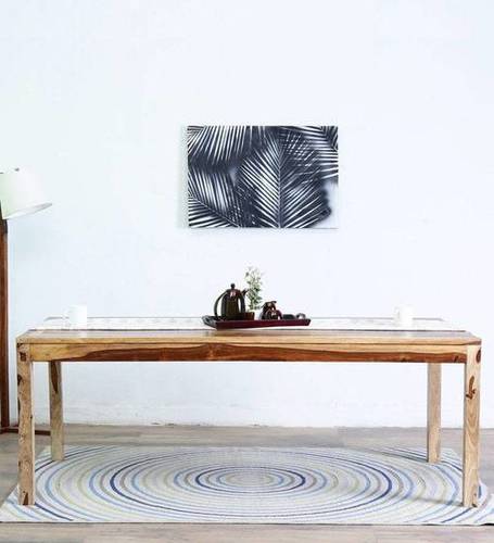 Handcrafted Six Seater Dining Table in Natural She