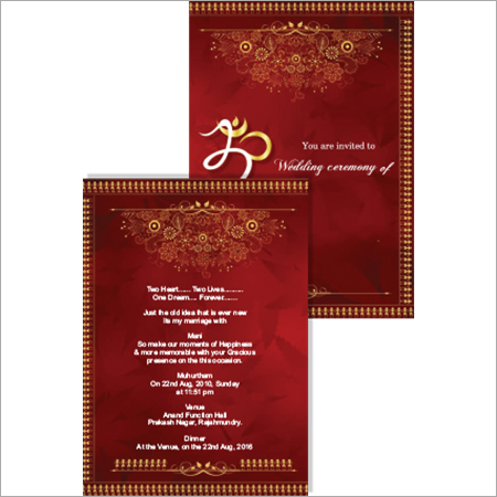Invitation Card Printing Services By GEEKAY PRINT & PACKAGING