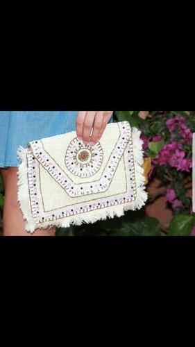 Cream Newest Fashion Embroidered Bag