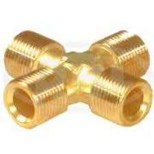 BRASS FOUR WAY MALE