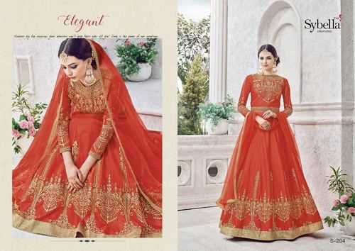 Pure Silk Party Wear Salwar Suit