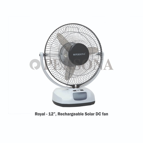 Royal - 12", Rechargeable solar DC fan