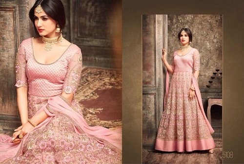 Pink Fancy Anarkali Suit Shop Online