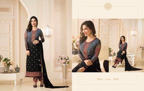 Black And Green Shaded Salwar Kameez