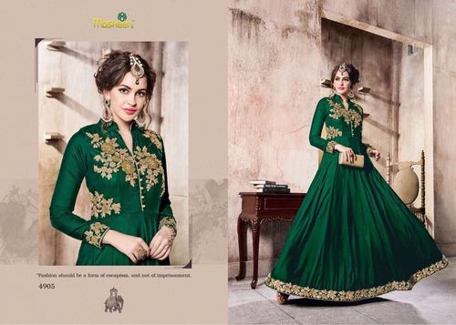 Velvet Party Wear Designer Gown