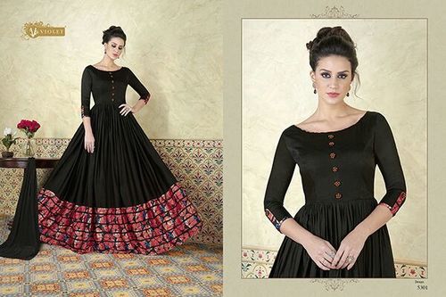 Model Satin Fabric Designer Gown