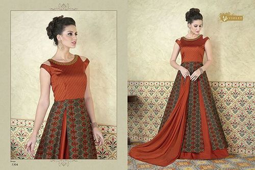 Front Cut New Style Party Wear Gown