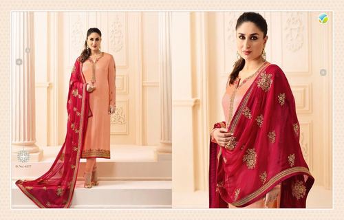 Cream Party Wear Suit