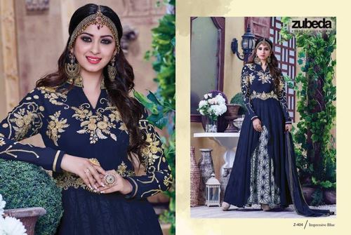 Blue Modern Style Anarkali Salwar Suit