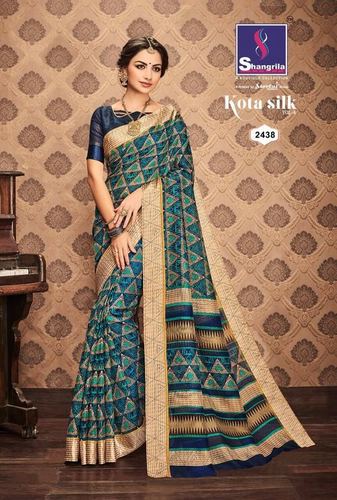 Golden Printed Saree