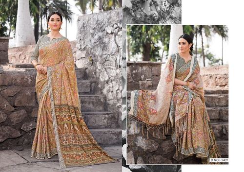 Pashmina Digital Printed Designer Saree