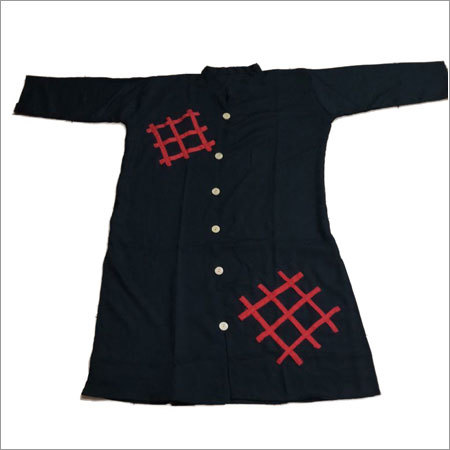 Black Cotton Full Sleeves Kurti Black Cotton Full Sleeves Kurti