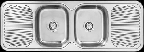 Double Bowl Double Drain Kitchen Sink