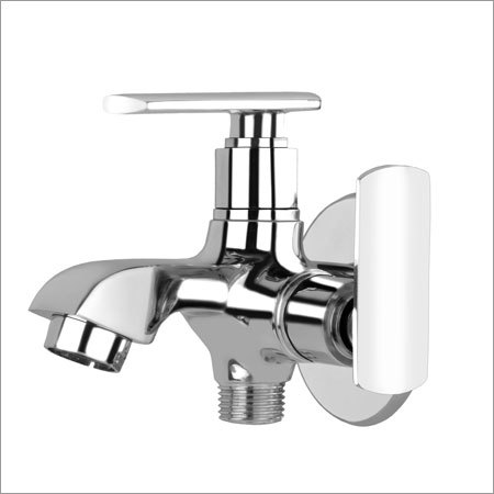 2 Way Bib Tap - Brass, Wall Flange Design | High Impact Strength, Easy Fit, Designer Look