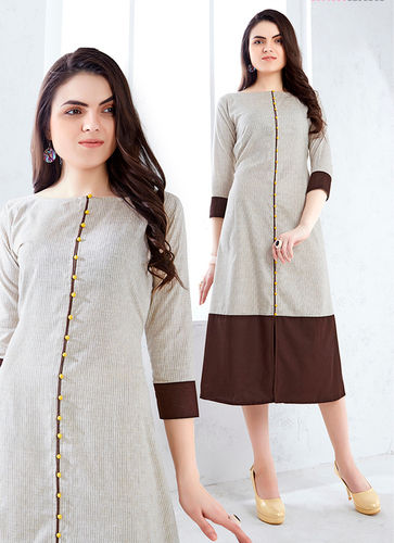 Cotton Knee Long Designer Double Layered Kurti, 980 at Rs 1200 in Alwar